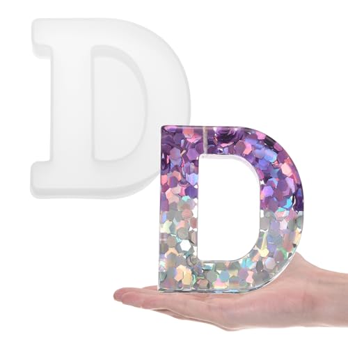 QUARKZMAN Großer Buchstabe D Harzformung 6" 3D Großbuchstaben Silikonform für Wortzeichen Kunst, DIY Basteln, Hausparty Dekoration, Kerzenwachs, Seifenbasteln QUARKZMAN Großer Buchstabe D Harzformung 6" 3D Großbuchstaben Silikonform für Wortzeichen Kunst, DIY Basteln, Hausparty Dekoration, Kerzenwachs, Seifenbasteln von QUARKZMAN