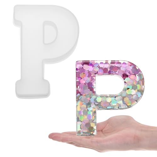 QUARKZMAN Großer Buchstabe P Harzformung 6" 3D Großbuchstaben Silikonform für Wortzeichenkunst, DIY Handwerk, Hauspartydekoration, Kerzenwachs, Seifenhandwerk QUARKZMAN Großer Buchstabe P Harzformung 6" 3D Großbuchstaben Silikonform für Wortzeichenkunst, DIY Handwerk, Hauspartydekoration, Kerzenwachs, Seifenhandwerk von QUARKZMAN