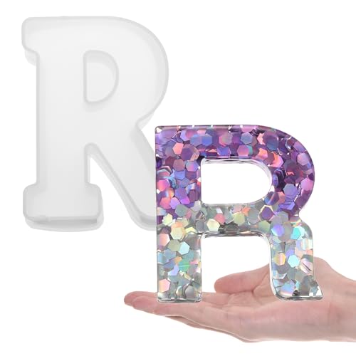 QUARKZMAN Großer Buchstabe R Harzformung 6" 3D Großbuchstaben Silikonform für Wortzeichen Kunst, DIY Handwerk, Hausparty Dekoration, Kerzenwachs, Seifenhandwerk QUARKZMAN Großer Buchstabe R Harzformung 6" 3D Großbuchstaben Silikonform für Wortzeichen Kunst, DIY Handwerk, Hausparty Dekoration, Kerzenwachs, Seifenhandwerk von QUARKZMAN