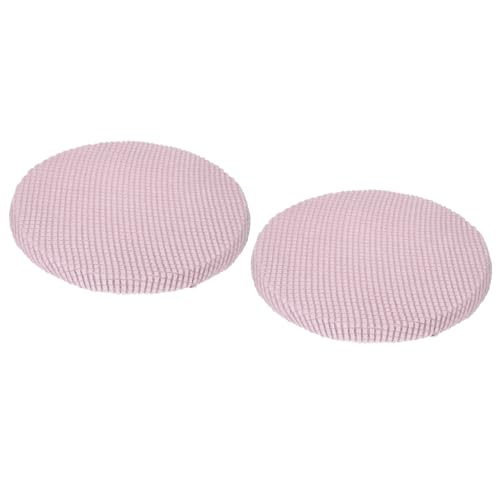 QUARKZMAN Hockerbezüge rund 2er Pack, runde Hockerbezüge mit elastischen Bändern Ø 11"-16", Sitzkissen für Stühle Hocker - Pink QUARKZMAN Hockerbezüge rund 2er Pack, runde Hockerbezüge mit elastischen Bändern Ø 11"-16", Sitzkissen für Stühle Hocker - Pink von QUARKZMAN