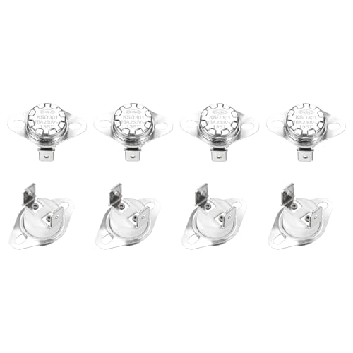 QUARKZMAN 8 Stück Thermoschalter 135°C Geschlossen 250V 16A Temperaturschalter Thermostat KSD301 Bimetall Thermoschutz für Mikrowellen, Backöfen, Kaffeemaschinen von QUARKZMAN