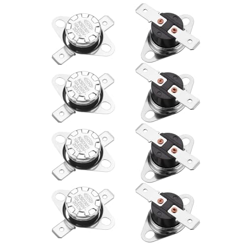 QUARKZMAN 8 Stück KSD301 Thermoschalter 20°C Normalerweise Öffner 250V 10A Thermostat Snap-Disc Temperaturschalter für Mikrowellen, Backöfen, Kaffeemaschinen, Bakelit-Material von QUARKZMAN