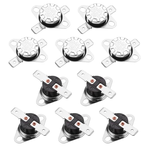 QUARKZMAN 10 Stück KSD301 Thermoschalter 65°C Normalerweise Öffner 250V 10A Thermostat Snap-Disc Temperaturschalter für Mikrowellen, Backöfen, Kaffeemaschinen, Bakelit-Material von QUARKZMAN