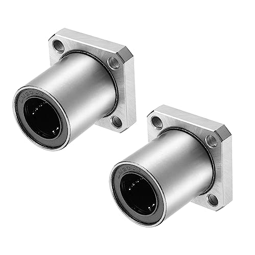 QUARKZMAN LMK20UU Lineare Kugellager x 2Stk Chromstahl Quadrat Flansch für 3D Drucker und CNC [20mm Bohrung Durchm 32mm AD 42mm Länge] von QUARKZMAN