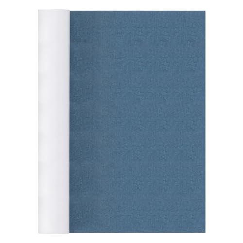 QUARKZMAN Leinen-Reparaturflicken, 39,9 x 200,1 cm, selbstklebendes Flickenband aus feinem Leinen-Couchstoff für Möbel, Polster, Sofa, Kleidung, Dunkelblau von QUARKZMAN