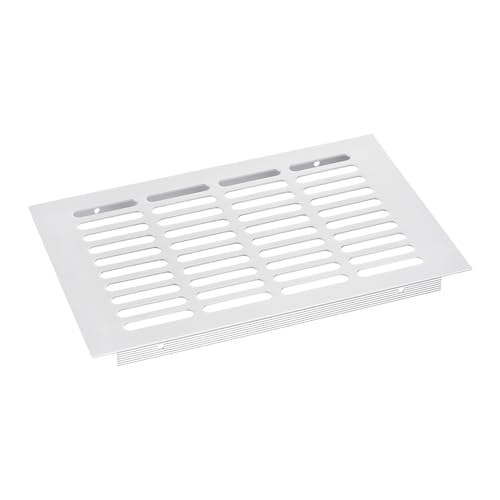 QUARKZMAN Luftgitterabdeckung, 1 Stück 225 x 150 mm Aluminiumlegierungsgitter Luftzufuhrabdeckung, rechteckiger Lüftungsgitter für Schuhschrank und Kleiderschrank (Silber) von QUARKZMAN