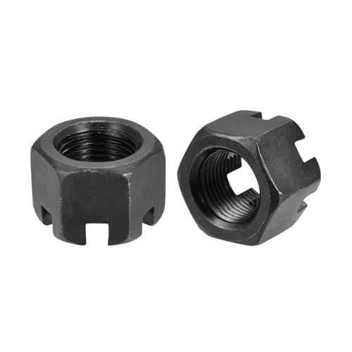 QUARKZMAN M18 x 1,5 mm Sechskant-Schlitzmutter, Sechskantmuttern aus Kohlenstoffstahl der Güteklasse 4.8, schwarz, 6 Stück QUARKZMAN M18 x 1,5 mm Sechskant-Schlitzmutter, Sechskantmuttern aus Kohlenstoffstahl der Güteklasse 4.8, schwarz, 6 Stück von QUARKZMAN