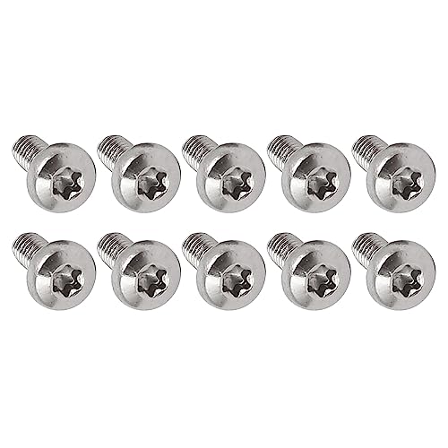 QUARKZMAN M2x5mm Torx Sicherheit Schrauben x 50Stk 304 Edelstahl Schaltfläche Kopf Torx Steckdose Maschine Schrauben Volle Gewinde für Möbel Gleisanschluss [Silberton] von QUARKZMAN