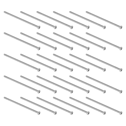QUARKZMAN M3 Pfanne Kreuzschlitz Schraube Kreuzkopf x 60Stk Befestigungsmittel Schrauben 304 Edelstahl für Präzisions- und Industriemaschinen, Silberton 70mm Länge von QUARKZMAN