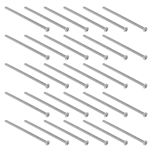 QUARKZMAN M3 Pfanne Schraube Kreuzkopf Kreuzschlitz x 60Stk 304 Edelstahl Befestigungsmittel Schrauben für Industriemaschinen Präzision,60mm, Silberton von QUARKZMAN