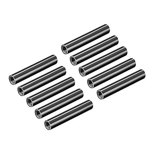 QUARKZMAN M3 x 50mm Rund Aluminum Column Legierung Abstandshalter Bolzenbefestigung x 10Stk Modell Abstände Schraube Post für Kupplungsstäbe [Schwarz] von QUARKZMAN