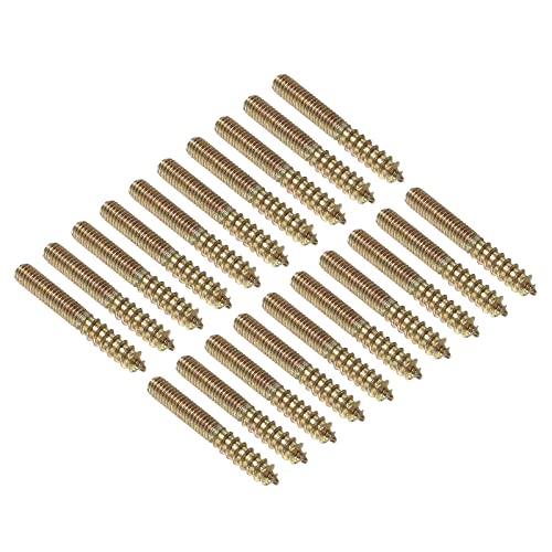 QUARKZMAN M4x30mm Aufhängeschraube x 20Stk Kohlenstoffstahl Doppel Kopf Schrauben Bronzeton für Sofa Beine von QUARKZMAN