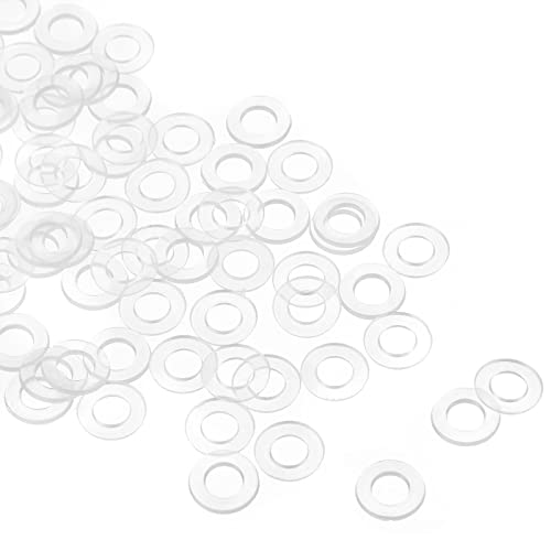 QUARKZMAN M5 Kunststoff Runde flache Unterlegscheibe Dichtung x 100 Stück Nylon Runde flache Unterlegscheibe Dichtungsring für Glastürgriff, Transparent QUARKZMAN M5 Kunststoff Runde flache Unterlegscheibe Dichtung x 100 Stück Nylon Runde flache Unterlegscheibe Dichtungsring für Glastürgriff, Transparent von QUARKZMAN
