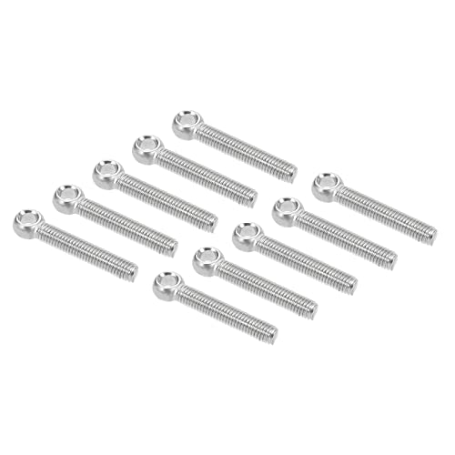 QUARKZMAN M5 X30mm Ringschraube Takelage x 10Pcs 304 Edelstahl für Ventile Rohre [Silberton] von QUARKZMAN