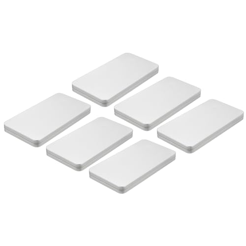 QUARKZMAN Metall-Dosenbehälter, 6 Stück 6,7x3,5x0,6 Zoll Silber Mini Tragbare Metall-Rechteckige Leere Scharnierdosen mit Deckel für Süßigkeiten Geschenkkarten QUARKZMAN Metall-Dosenbehälter, 6 Stück 6,7x3,5x0,6 Zoll Silber Mini Tragbare Metall-Rechteckige Leere Scharnierdosen mit Deckel für Süßigkeiten Geschenkkarten von QUARKZMAN
