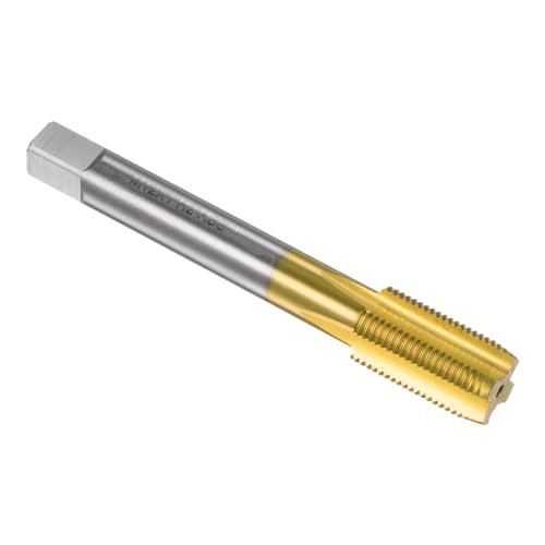 QUARKZMAN Metrische Maschine Gewindefräser M12 x 1 H2 Titanium Beschichtet (Ti-beschichtet) Hochgeschwindigkeitsstahl 4 Gerade Flöten Schraube Gewindebohrer Heimwerken Werkzeug von QUARKZMAN