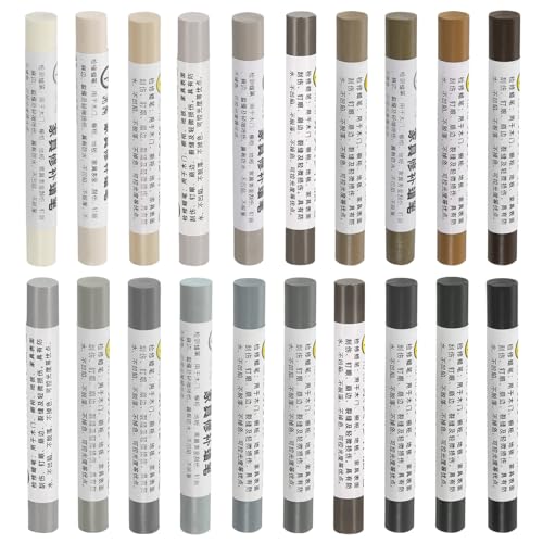 QUARKZMAN Möbel Reparatur Wachs Buntstifte Set 20Stk - Holz Spachtel Stick Ausbessern Möbel Markierer - für Kratzer Löcher Tische Schreibtische Holz Laminat Beläge Grau Serie von QUARKZMAN