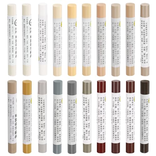 QUARKZMAN Möbelreparatur Wachsmalstifte Set, 20 Stück - Holzfüllstift, Möbelmarker - für Kratzer Löcher Tische Schreibtische Holzboden Laminat Abdeckungen, Common Series. von QUARKZMAN
