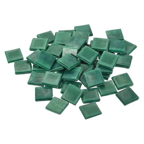 QUARKZMAN Mosaikfliesen, Glasmosaik Mosaiksteine zum Basteln Mini Mosaikfliese DIY Hobbys Handgemachter Kristall Freier Handwerksmaterial Kreativität (Tiefblau Packung mit 50) von QUARKZMAN