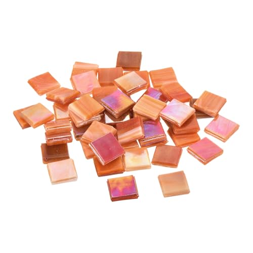 QUARKZMAN Mosaikfliesen, Glasmosaik Mosaiksteine zum Basteln Mini Mosaikfliese DIY Hobbys Handgemachter Kristall Freier Handwerksmaterial Kreativität (Tiefrot Packung mit 50) von QUARKZMAN