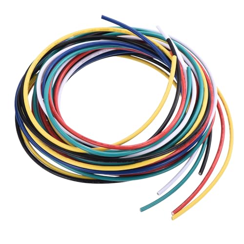 QUARKZMAN 16 AWG 1.3mm² Flexibel PVC Elektronik Kabel 1.5m, 2.5mm OD Verzinnter Kupferdraht für RC-Flugzeuge, Lastwagen, Auto, DIY Batterieklemmenkabel (6 Farben） von QUARKZMAN