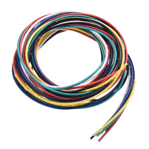 QUARKZMAN 20 AWG 0.5mm² Flexibel PVC Elektronik Kabel 1.5m, 2mm OD Verzinnter Kupferdraht für RC-Flugzeuge, Lastwagen, Auto, DIY Batterieklemmenkabel (6 Farben） von QUARKZMAN
