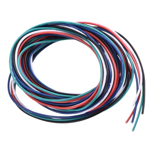 QUARKZMAN 28 AWG 0.088mm² Flexibel PVC Elektronik Kabel 1.5m, 1mm OD Verzinnter Kupferdraht für RC-Flugzeuge, Lastwagen, Auto, DIY Batterieklemmenkabel (5 Farben） von QUARKZMAN