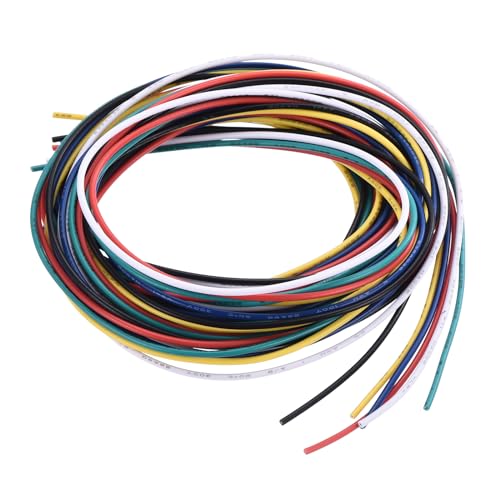 QUARKZMAN 28 AWG 0.088mm² Flexibel PVC Elektronik Kabel 1.5m, 1mm OD Verzinnter Kupferdraht für RC-Flugzeuge, Lastwagen, Auto, DIY Batterieklemmenkabel (6 Farben） von QUARKZMAN