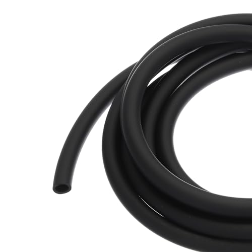 QUARKZMAN PVC-Benzinschlauch 5mmx8mm 2m Schwarz für Kettensägen Rasenmäher Freischneider Blasgeräte Kleine Motoren von QUARKZMAN