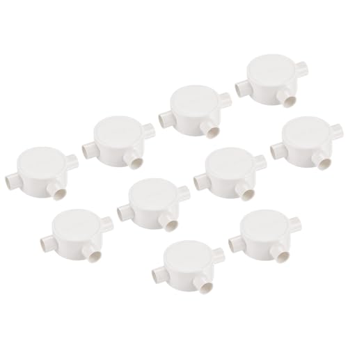 QUARKZMAN PVC Installationsdose Abzweigdose T-förmige runde Kabeldose 16 mm wasserdicht für Heimkabelmanagement Elektronikprojekte Packung mit 10 QUARKZMAN PVC Installationsdose Abzweigdose T-förmige runde Kabeldose 16 mm wasserdicht für Heimkabelmanagement Elektronikprojekte Packung mit 10 von QUARKZMAN