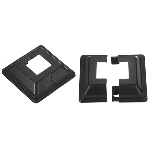 QUARKZMAN Pfostenverkleidung, 2 Stück 25x25mm/1"x1" Kunststoff-Spalt-Stil Pfostenbasisabdeckung für Zaun, Treppengeländer, Veranda, 72x72mm/2.8"x2.8" (Gesamtgröße) von QUARKZMAN