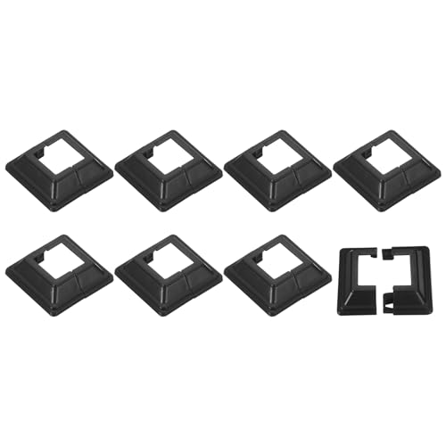 QUARKZMAN Pfostenverkleidung, 8 Stück 32x32mm/1.3"x1.3" Kunststoff-Spalt-Stil Pfostenbasisabdeckung für Zaun, Treppengeländer, Veranda, 72x72mm/2.8"x2.8" (Gesamtgröße) von QUARKZMAN
