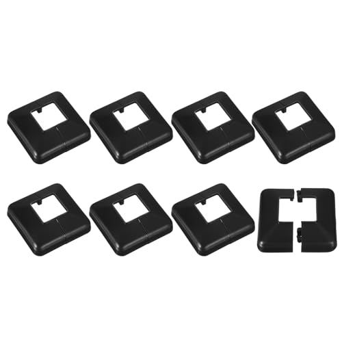 QUARKZMAN Pfostenverkleidung, 8 Stück 40x40mm/1.6"x1.6" Kunststoff-Spalt-Stil Pfostenbasisabdeckung für Zaun, Treppengeländer, Veranda, 100x100mm/4"x4" (Gesamtgröße) von QUARKZMAN