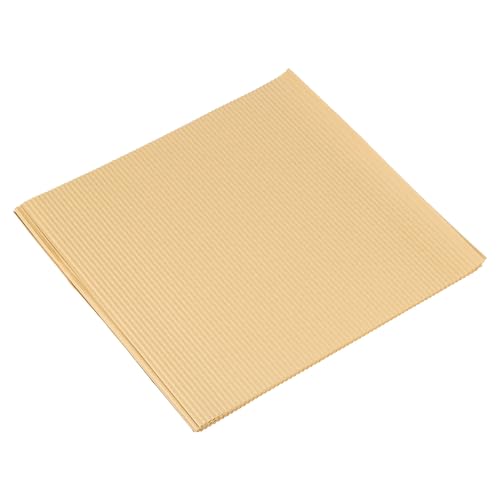 QUARKZMAN Pizza-Ölbeständiges Papier, 100 Stück 12"X12" - Einlagige gewellte Pizza-Unterlage aus Papier für BBQ, Picknick, Festival (Kraftpapier) von QUARKZMAN