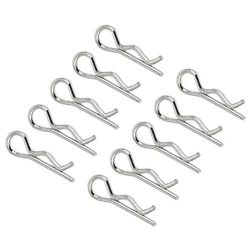 QUARKZMAN R Form Feder Splint Clip Pin x 50Stk. Kohlenstoffstahl Verschluss Sortiment Halte Haarnadel für Farm- und Kupplung Stiftsicherungssystem Silber 1mm x 16mm von QUARKZMAN