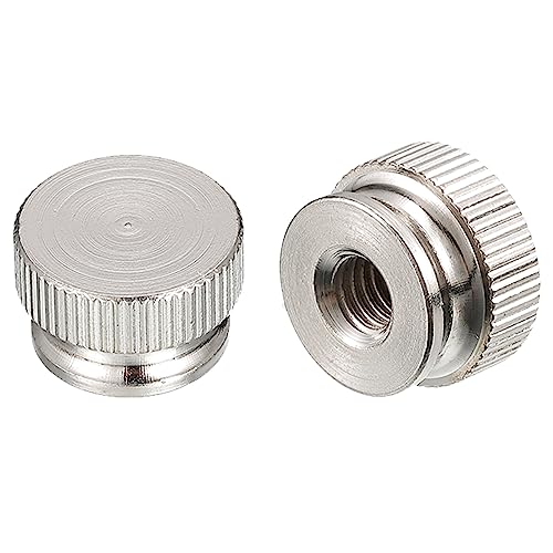QUARKZMAN Rändelmuttern 10pcs M6 x T16mm x H10mm Kohlenstoffstahl Rändelmutter mit Kragen Hoher Kopf Sackloch Rändelmuttern für 3D Druckerteile von QUARKZMAN