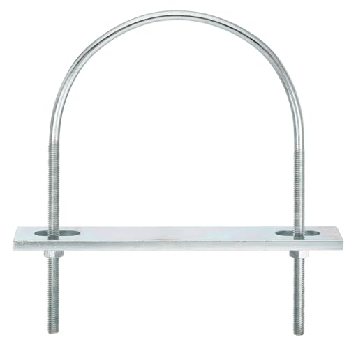 QUARKZMAN Runde U-Bolzen Bügelschraube, 6 Satz 116mm ID x 163mm Länge U Winkel M6 verzinkter Kohlenstoffstahl U-Klammerbolzen mit Muttern und Platten, für Autos Reparatur Bootstrailer von QUARKZMAN