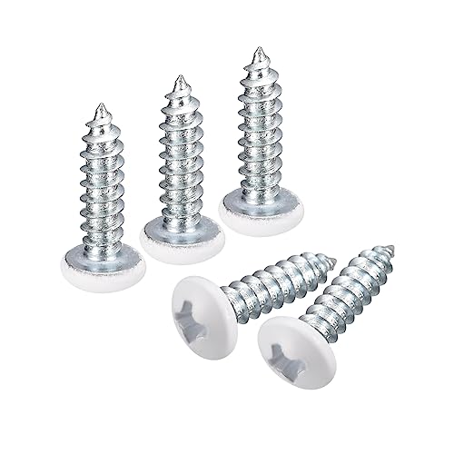 QUARKZMAN ST4x16mm 25Stk Weiße Schrauben Senkkopf Holz Selbstschneidend Schrauben Pfanne Kopf Kreuzschlitz Holzschrauben für Holzarbeiten von QUARKZMAN