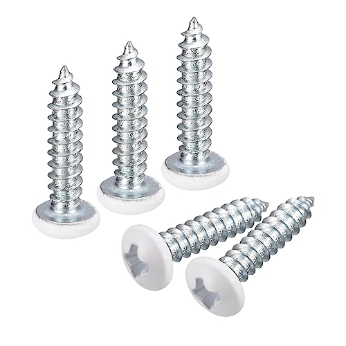 QUARKZMAN ST4x20mm 100Stk Weiße Schrauben Senkkopf Holz Selbstschneidend Schrauben Pfanne Kopf Kreuzschlitz Holzschrauben für Holzarbeiten von QUARKZMAN