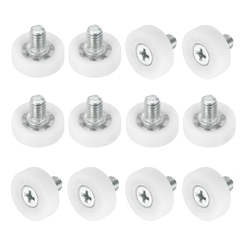 QUARKZMAN Schubladenrollen Nylon Schrank Schubladenrolle Ersatzräder Lager 19mm Schubladenpositionierungsrolle Schiebeführungen für Möbelteile Schrank Kleiderschrank Packung mit 12 von QUARKZMAN
