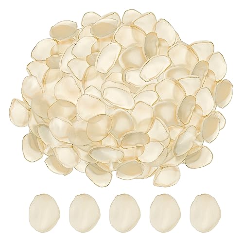 QUARKZMAN Seide Kunstblume Blütenblätter Beige Hochzeit Kunstblumen 2"x2" für Hochzeit Mittelstücke Party Dekoration Pack von 400 von QUARKZMAN