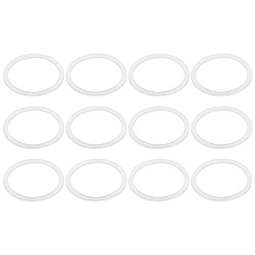 QUARKZMAN Silikon Dichtungen für Einmachgläser 12Stk - Gummi Dichtung für Glas Gefäße Breite Mund Lecksicher Passt Dosendeckeln (Weiß) von QUARKZMAN
