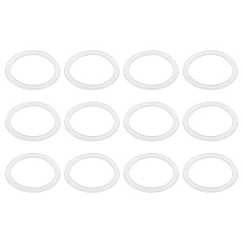 QUARKZMAN Silikon Dichtungen für Einmachgläser 12Stk - Gummi Dichtung für Glas Gefäße Standard Mund Lecksicher Passt Dosendeckeln (Weiß) von QUARKZMAN