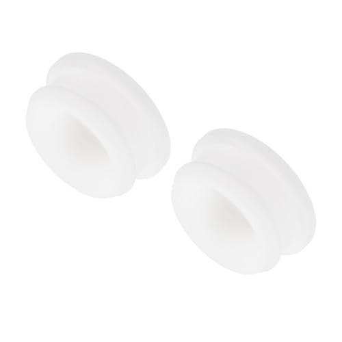 QUARKZMAN Silikonstopfen Silikon Lochstopfen Gummistopfen Blindstopfen Flacher Typ Rund Stopfen Abdeckstopfen für Küchen Gummischotts, Dichtungsstopfen, 30 mm Durchmesser, Weiß, 2 Stück von QUARKZMAN