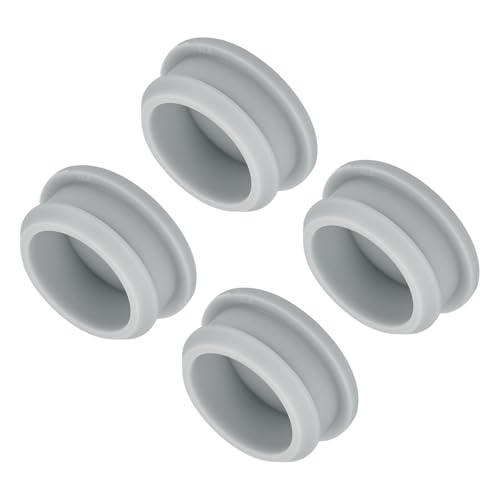 QUARKZMAN Silikonstopfen für Verriegelungslöcher Silikon Lochstopfen Gummistopfen Flush Typ Panel Rund für wasserdichte Dichtungsstopfen 32,6 mm Durchmesser Grau Packung mit 4 von QUARKZMAN