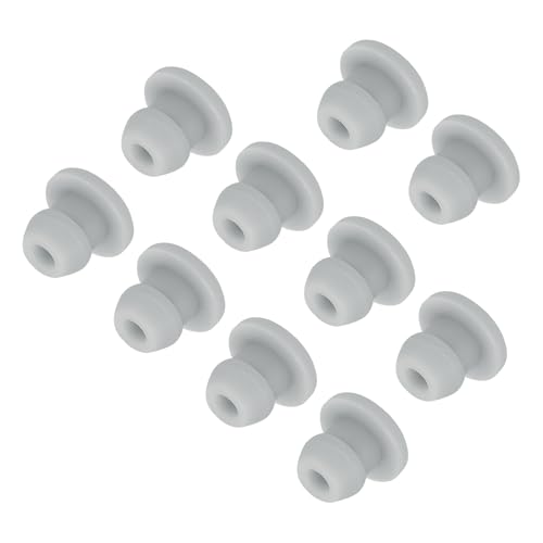 QUARKZMAN Silikonstopfen für Verriegelungslöcher Silikon Lochstopfen Gummistopfen Flush Typ Panel Rund für wasserdichte Dichtungsstopfen 5,5 mm Durchmesser Grau Packung mit 50 von QUARKZMAN