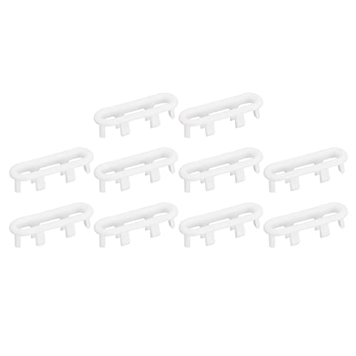 QUARKZMAN Spüle Trimmung Überlauf Deckel 10Stk Spüle Überlauf Ringe 47.8x13.6mm Oval Bad Küche Becken Ablaufdeckel Locheinsatz Kappen Weiß von QUARKZMAN