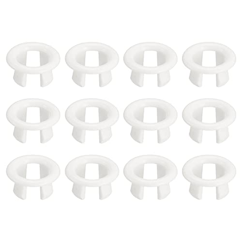 QUARKZMAN Spüle Trimmung Überlauf Deckel 12Stk Spüle Überlauf Ringe 25mm Bad Küche Becken Ablaufdeckel Locheinsatz Rund Kappen Weiß von QUARKZMAN