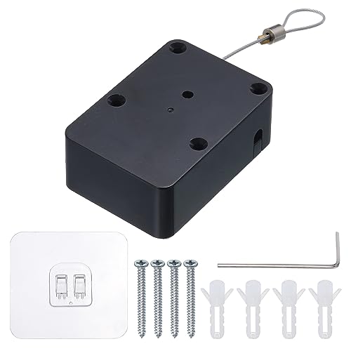 QUARKZMAN Stanzen Frei Automatischer Sensor Türschließer Kraftvoller Automatik Türschließer ABS Dichter mit Stahl Draht für Familie Türen Garderobe Fenster 2000G Schwarz 1 Set von QUARKZMAN