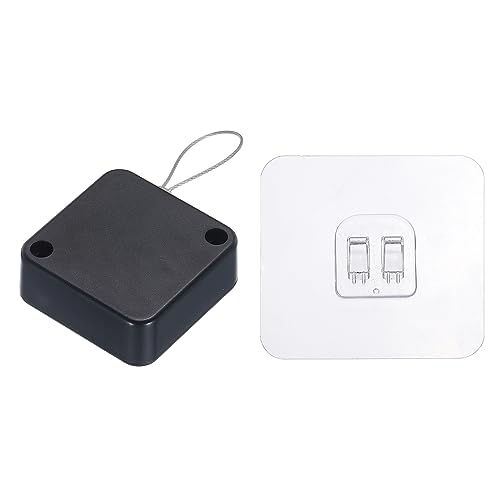 QUARKZMAN Stanzen Frei Automatischer Sensor Türschließer Kraftvoller Automatik Türschließer ABS Dichter mit Stahl Draht für Familie Türen Garderobe Fenster 400G Schwarz 1 Set von QUARKZMAN